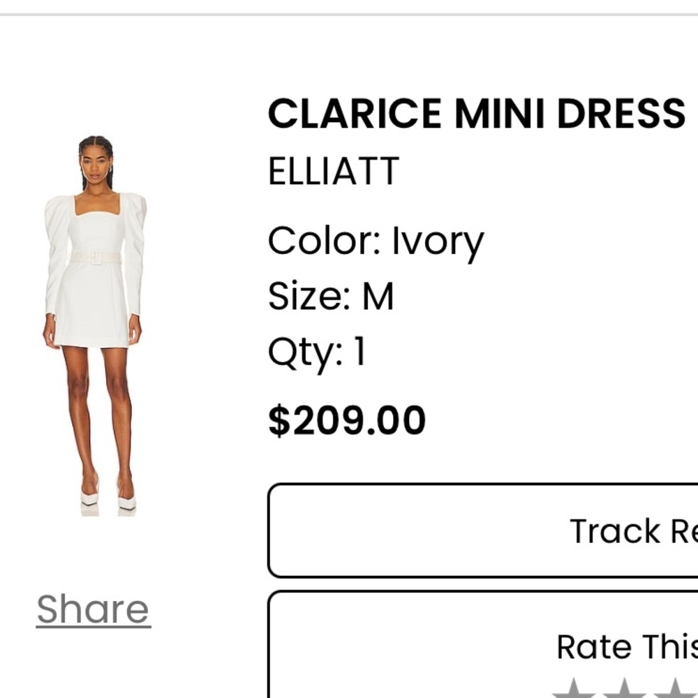 Elliat Clarice Mini Dress NEW WITH TAGS